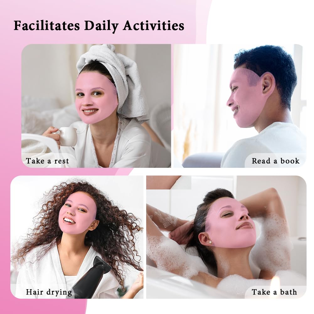 Silicone Face Mask Cover and Ice Face Pack Mask, Cooling Hot Eye Face Compress Reusable Skin Care Set for Women Acid Puffiness Relief Swelling Migraine Beauty Spa Essentials