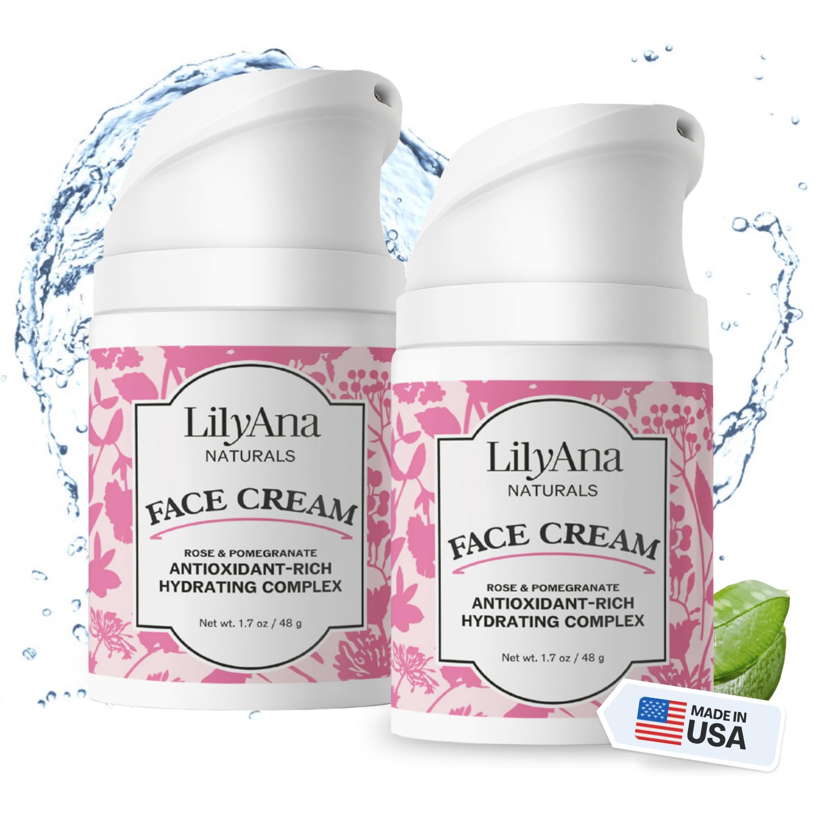 LilyAna Naturals Eye Cream for Dark Circles and Puffiness, Under Eye Cream for Wrinkles and Bags, Anti Aging - helps Improve Dryness; for Sensitive Skin - 1.7 oz - Made in USA