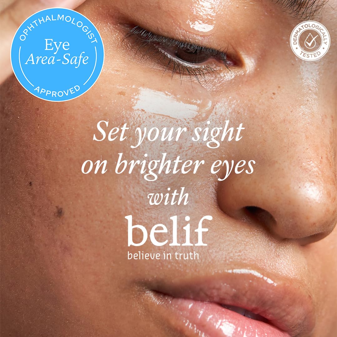 belif Aqua Bomb Cooling Eye Gel - Caffeine & Hyaluronic Acid for Puffiness & Hydration, Niacinamide & Vitamin C for Dark Circles, Adenosine & Collagen for Plumping & Firming, Korean Skin Care