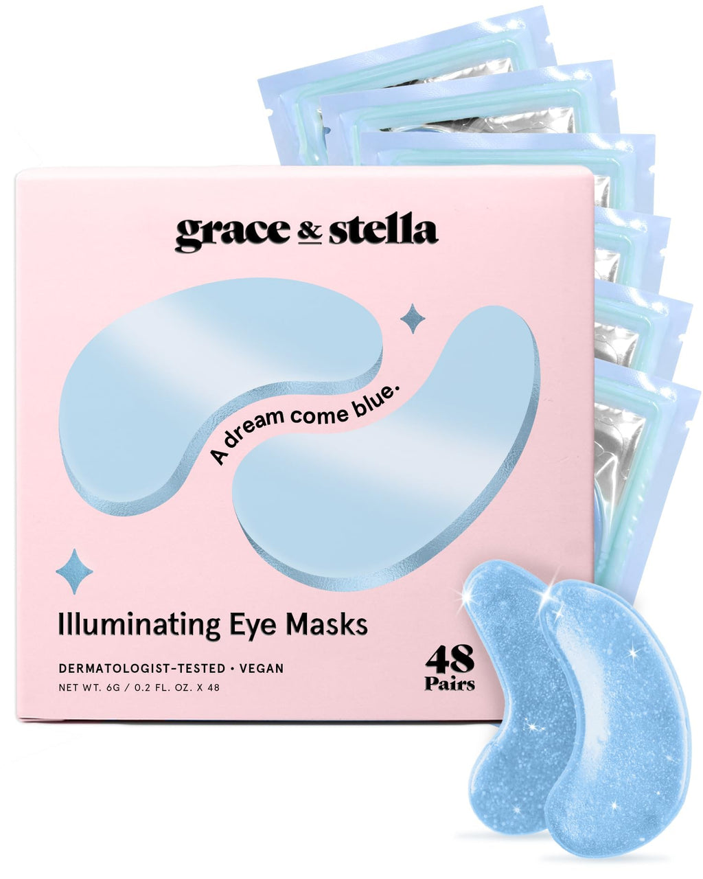 grace & stella Award Winning Under Eye Mask - Travel Essentials - Birthday Gifts for Women - Gel Eye Patches for Dark Circles, Puffy Eyes, Wrinkles, Undereye Bags - Vegan - Self Care (24 Pairs, Gold)