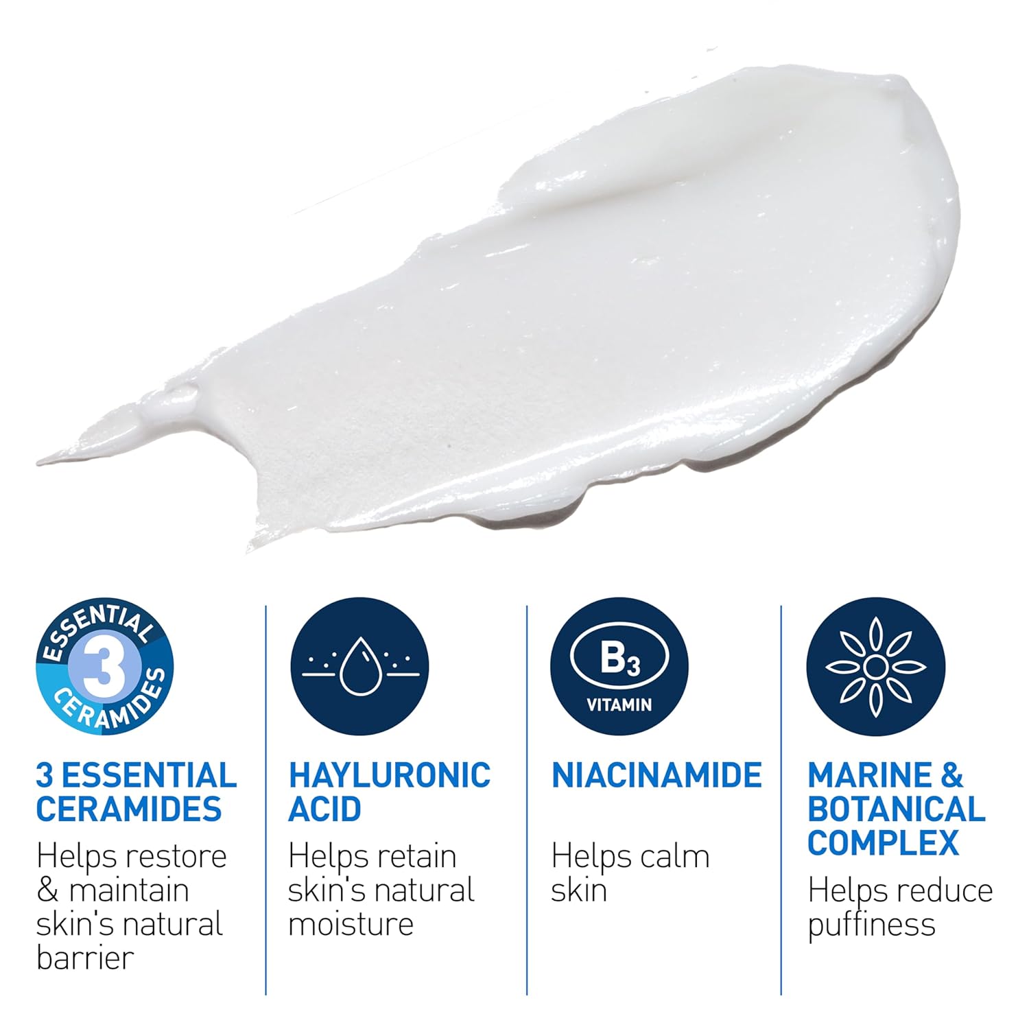 CeraVe Eye Repair Cream, Under Eye Cream For Puffiness And Bags Under Eyes, Hyaluronic Acid + Niacinamide + Marine Botanical Complex, Oil Free & Opthalmologist Tested