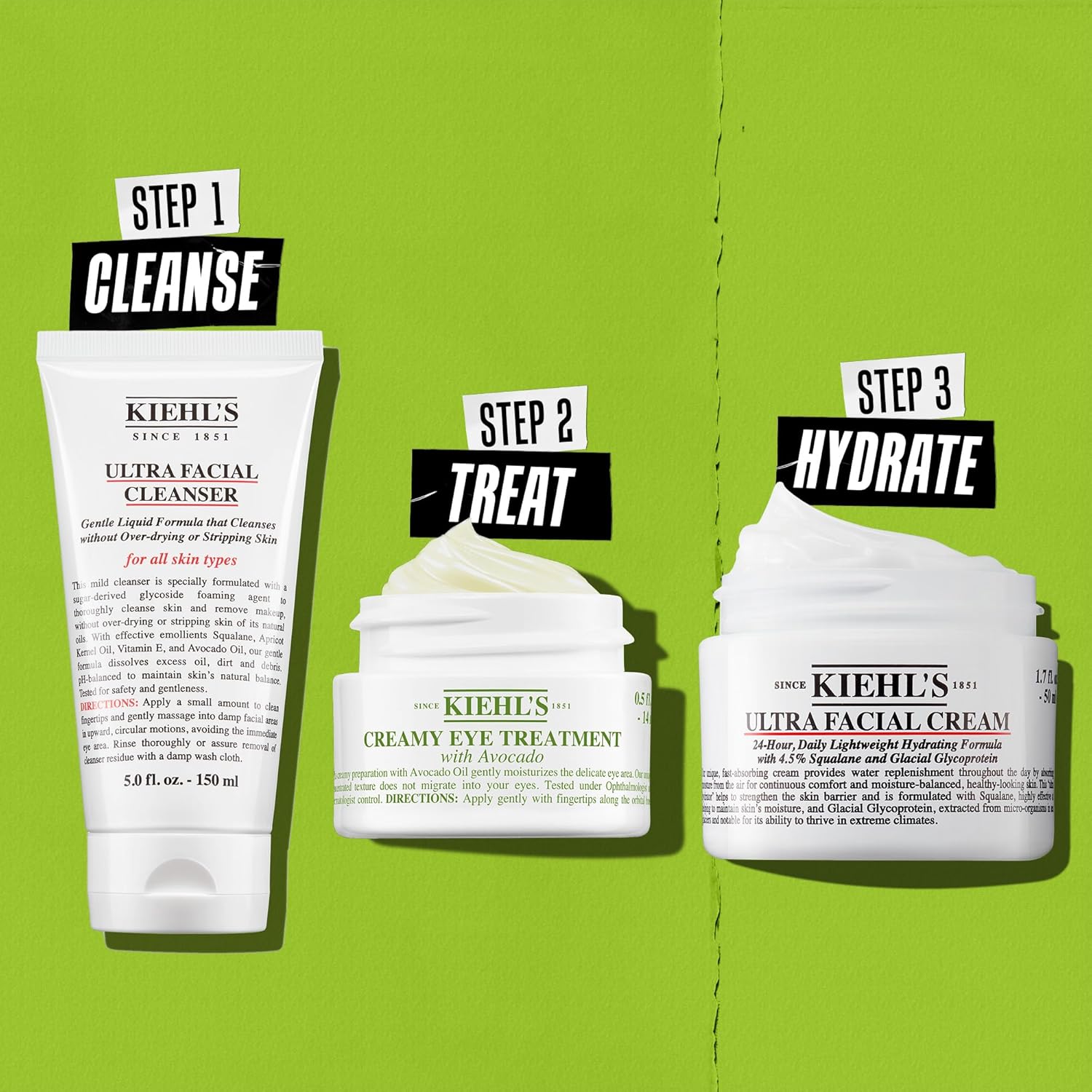 Kiehl's Avocado Eye Treatment, Nourishing and Hydrating Eye Cream, Avocado Oil and Caffeine to Energize and Invigorate Skin, Tired Eyes, 99% Naturally Derived Formula