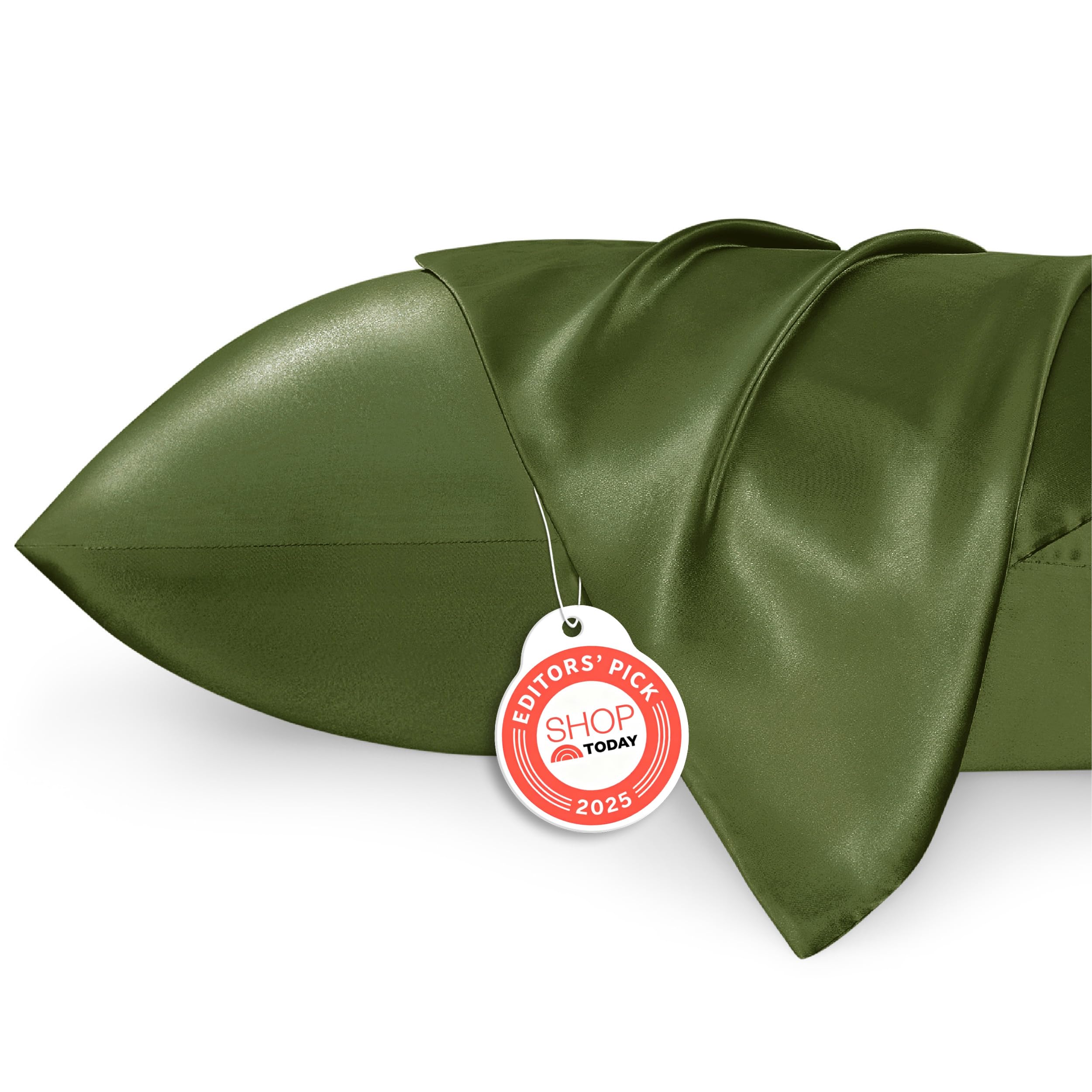 Bedsure Satin Pillowcase, Similar to Silk Pillow Cases Queen Size Set of 2, Cooling Pillow Case Covers with Envelope Closure, Christmas Room Decor Gifts for Women Men, Silver Grey, 20x30 Inches, 2pcs