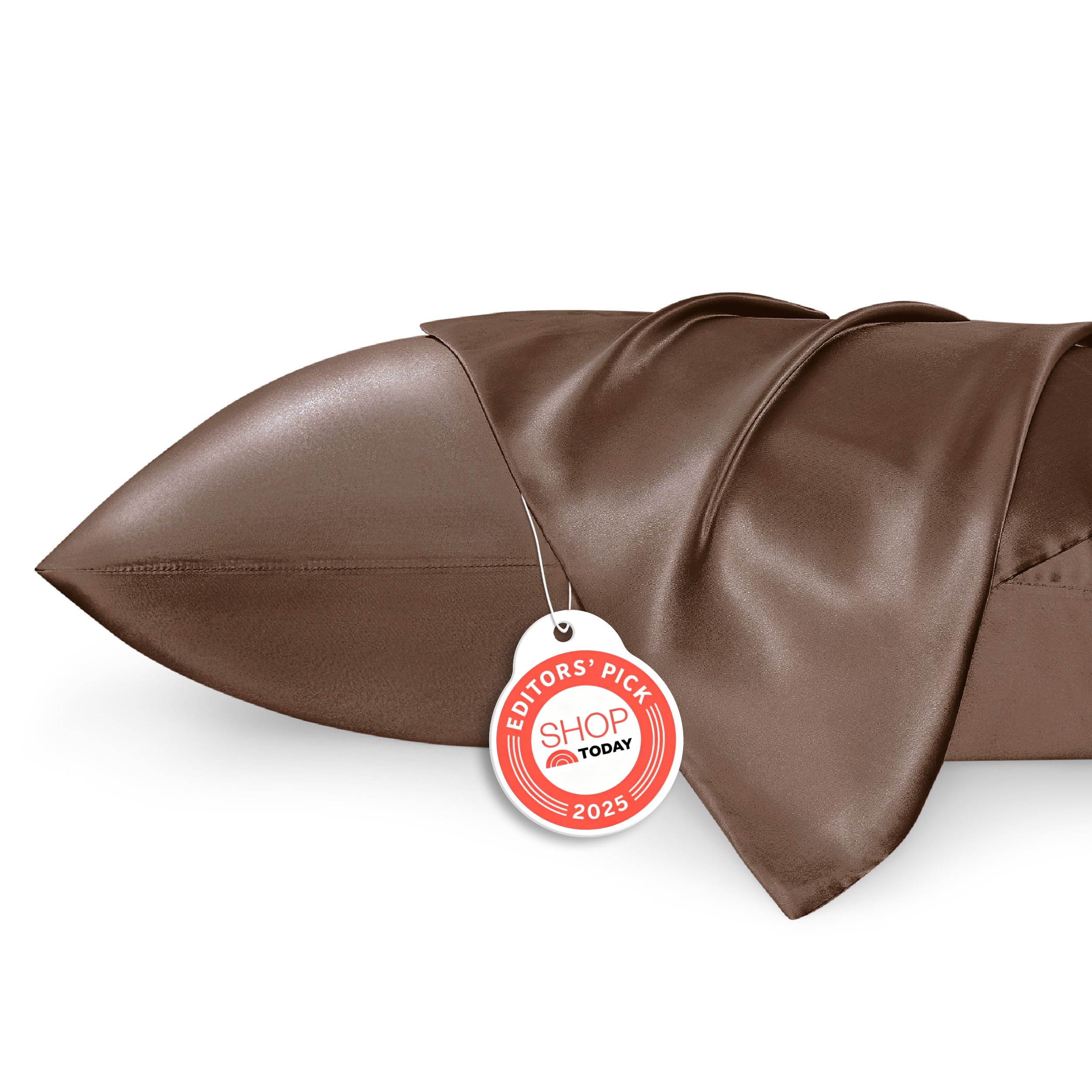 Bedsure Satin Pillowcase, Similar to Silk Pillow Cases Queen Size Set of 2, Cooling Pillow Case Covers with Envelope Closure, Christmas Room Decor Gifts for Women Men, Silver Grey, 20x30 Inches, 2pcs