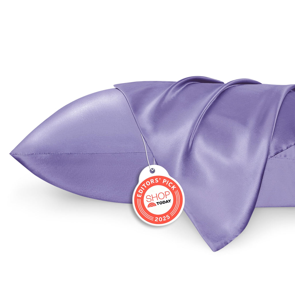 Bedsure Satin Pillowcase, Similar to Silk Pillow Cases Queen Size Set of 2, Cooling Pillow Case Covers with Envelope Closure, Christmas Room Decor Gifts for Women Men, Silver Grey, 20x30 Inches, 2pcs