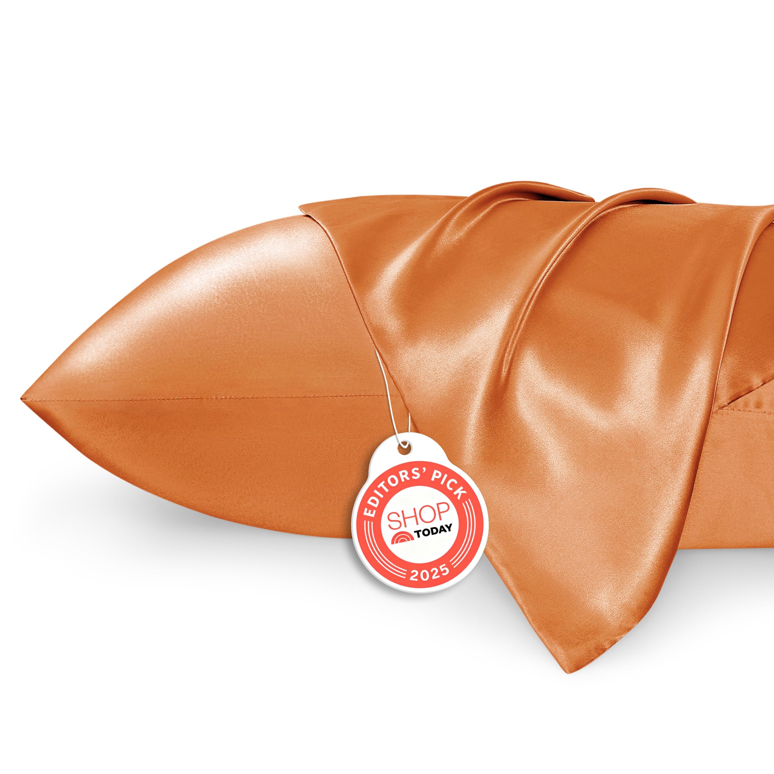 Bedsure Satin Pillowcase, Similar to Silk Pillow Cases Queen Size Set of 2, Cooling Pillow Case Covers with Envelope Closure, Christmas Room Decor Gifts for Women Men, Silver Grey, 20x30 Inches, 2pcs