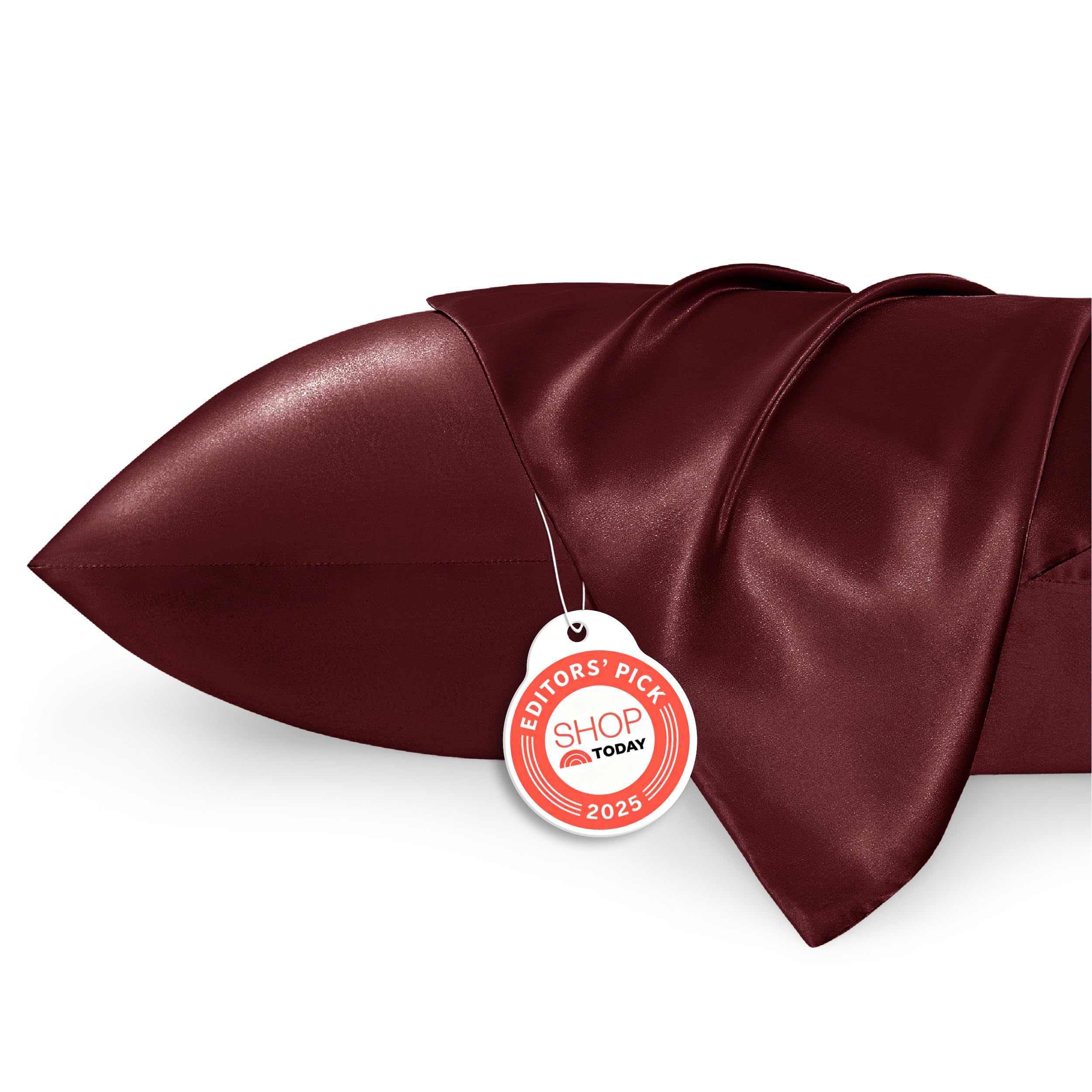 Bedsure Satin Pillowcase, Similar to Silk Pillow Cases Queen Size Set of 2, Cooling Pillow Case Covers with Envelope Closure, Christmas Room Decor Gifts for Women Men, Silver Grey, 20x30 Inches, 2pcs